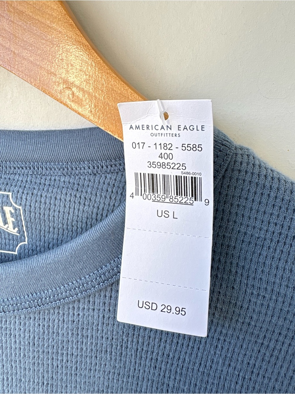 American Eagle Long Sleeve Super Soft Waffle Knit Large NWT - Picture 4 of 4